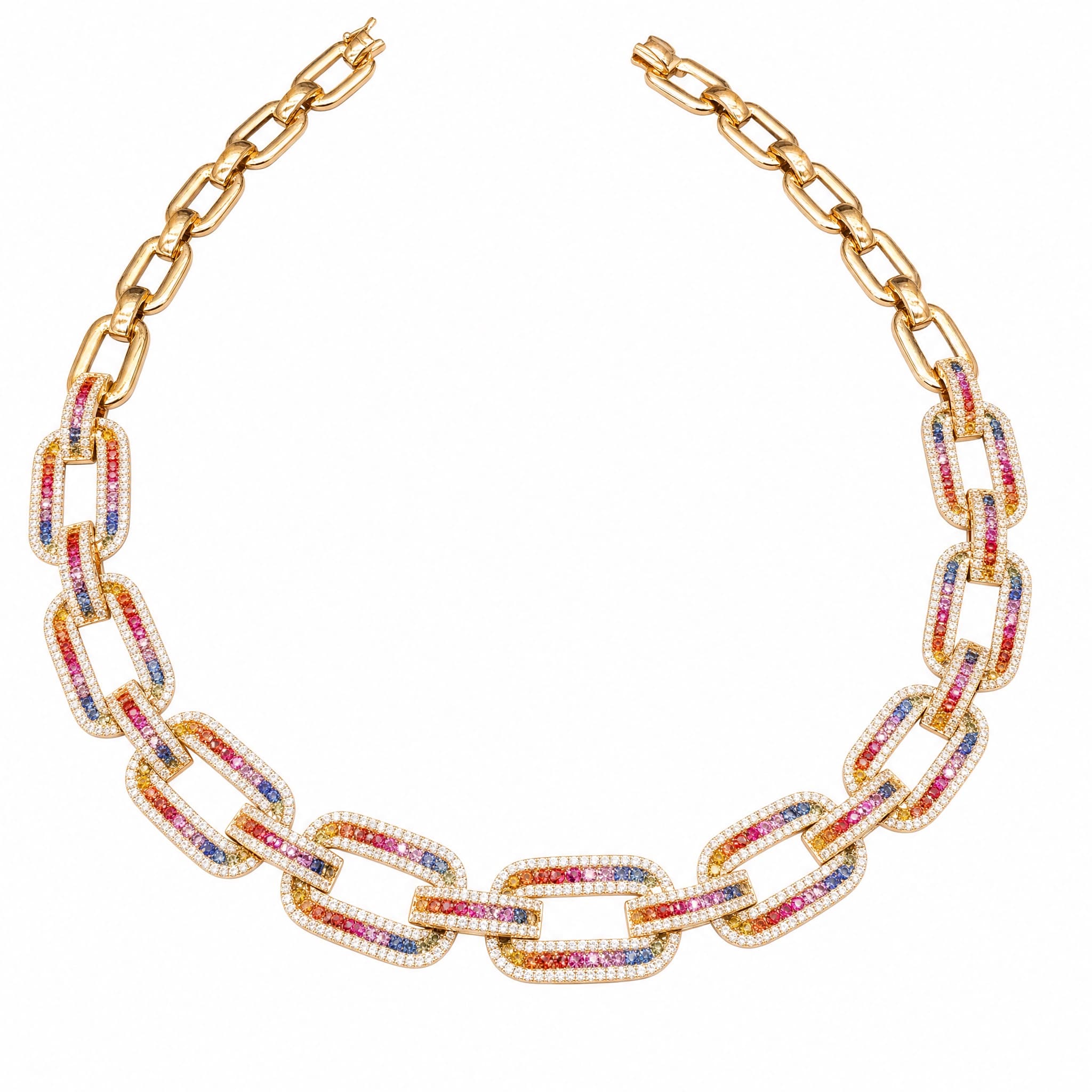 Rainbow Link Necklace